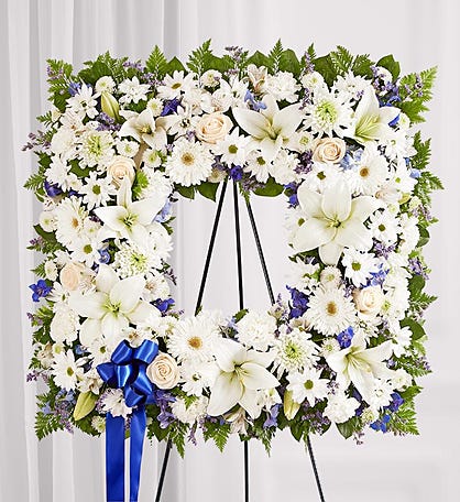 Sentimental Solace Wreath™ - Blue & White
